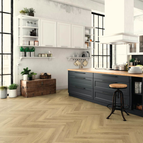 Acheter en ligne Objectflor Expona Living Herringbone, Sol en vinyle design, pour cuisine de luxe, salon, chambre moderne