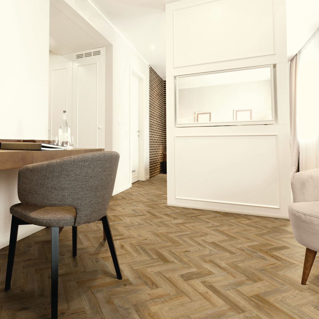 Sol vinyle à coller objectflor expona domestic cambridge oak mini parquet 5819 chêne