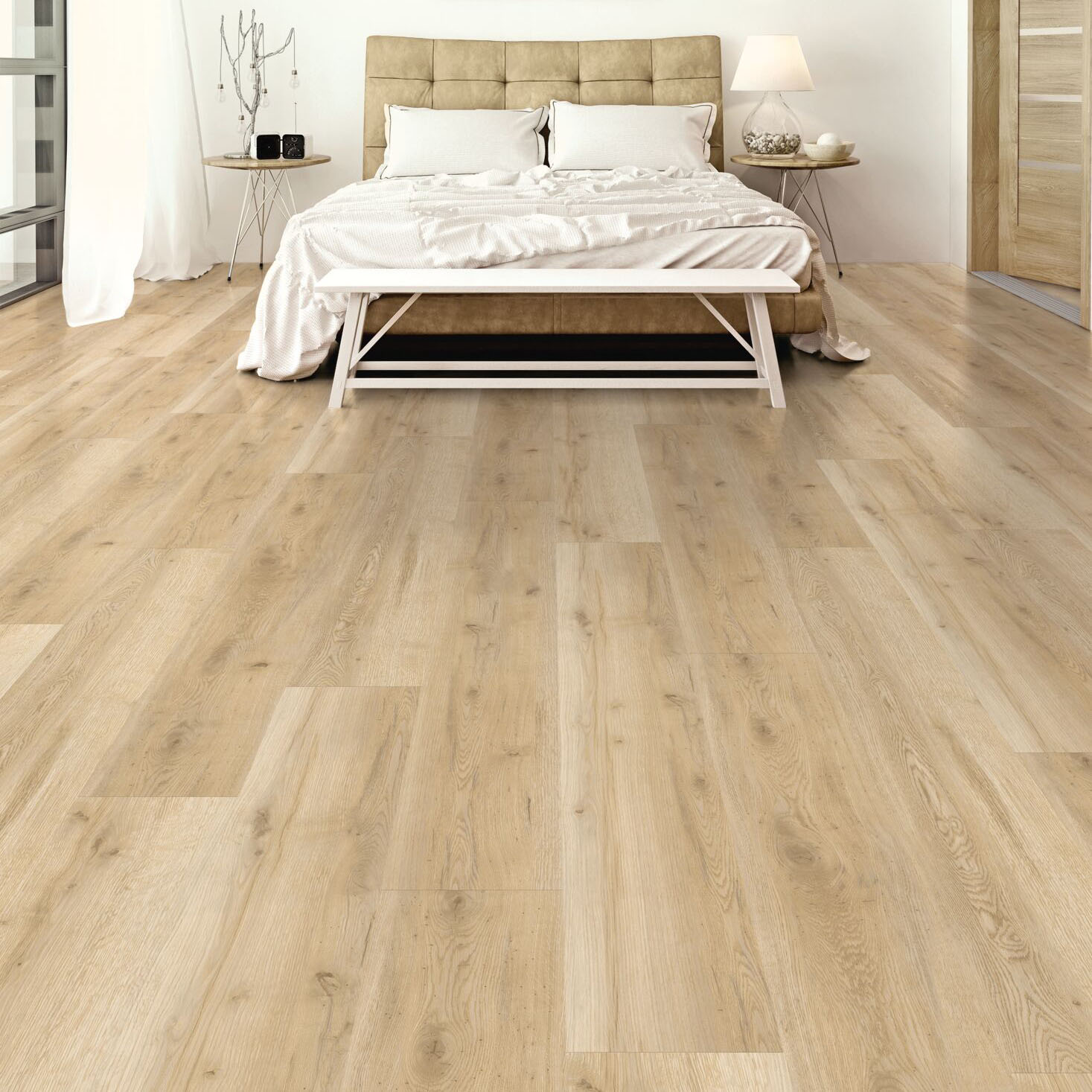 Afterhall_revendeur_sol_expona_domestic_5827_expona_domestic_mountain_oak_chene_naturel_photo_mise_situation Sol vinyle à coller objectflor expona domestic mountain oak 5827 chêne naturel