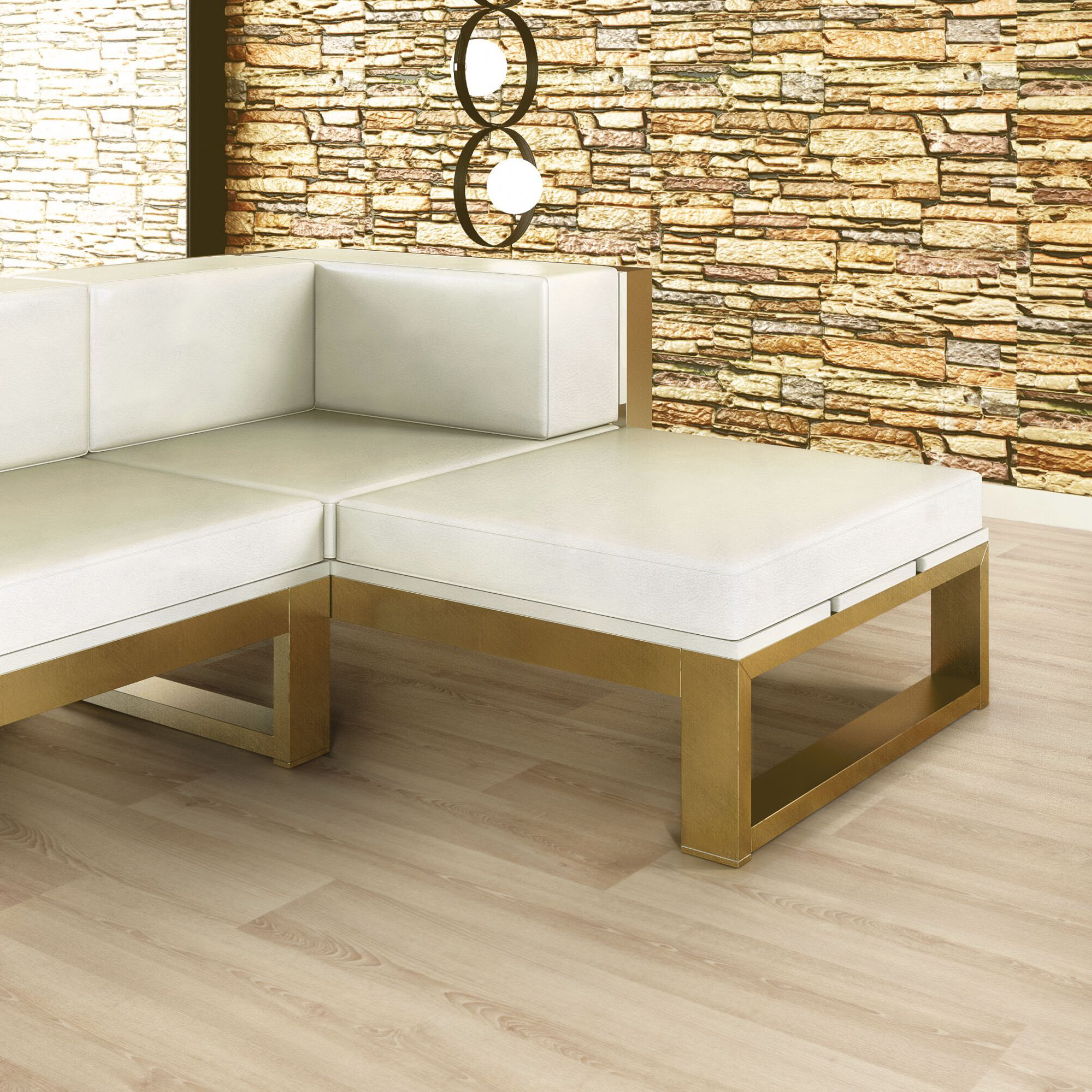 Sol vinyle à coller objectflor expona flow classic limed ash 9833 chêne clair