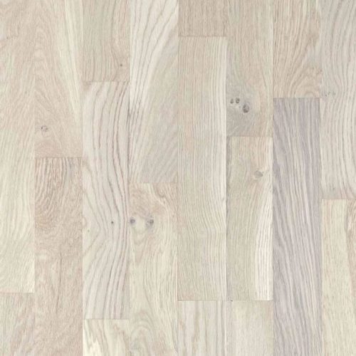 Parquet contrecollé flottant ou à coller aspect chêne clair.