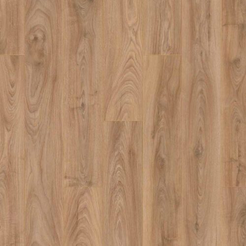 Parquet stratifié aspect chêne naturel.