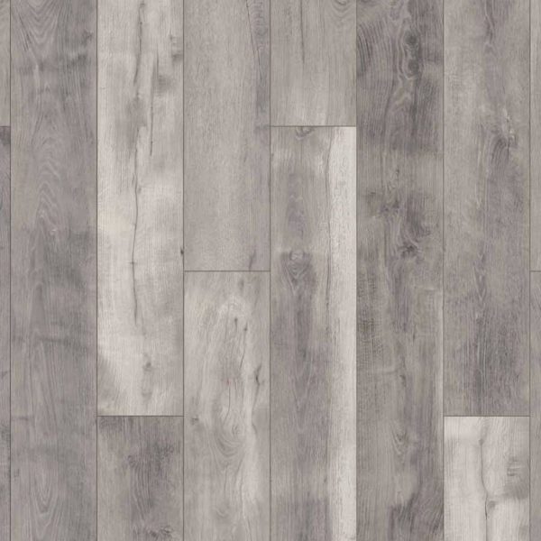 Parquet stratifié aspect chêne grisé en lames