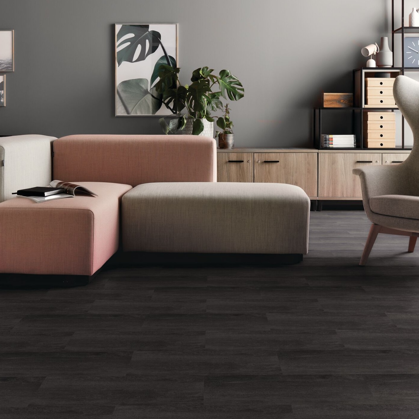 Sol vinyle clipsable Objectflor Expona clic 19 dB stone metro steel 9088 pierre