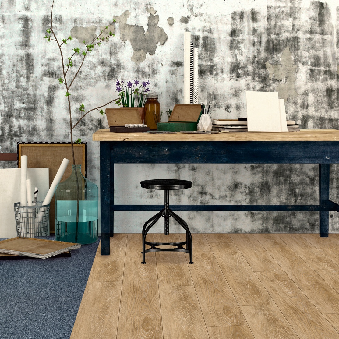 Afterhall revendeur sol Expona simplay 19db 9064 blond rustic chene mise situation