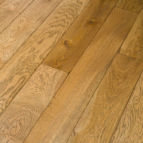 Lames de parquet en chêne massif. Haussmanien, à coller, de la marque Chêne de l'Est.