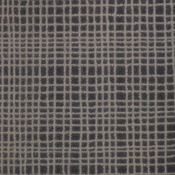 Balsan, moquette grisé avec rayures, velours.