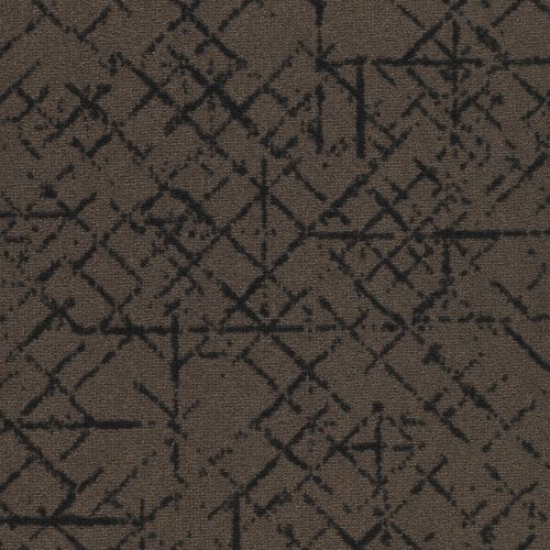 Moquette marron à motif, en velours, à coller, Balsan
