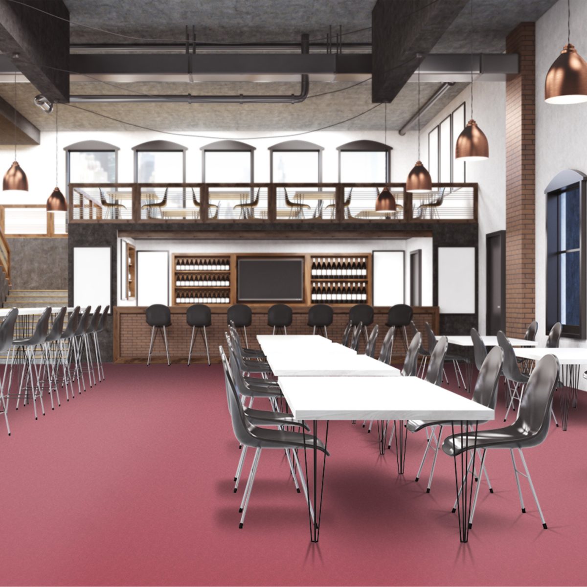 balsan moquette rouge velours a coller mise en scene