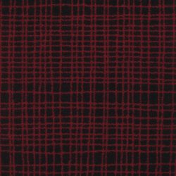 Moquette velours balsan, noire et rouge.