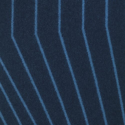 Moquette bleu à motif rayé à coller en velours balsan.