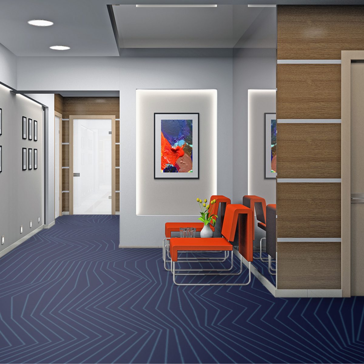 balsan moquette velours motif a coller bleu photo ambiance