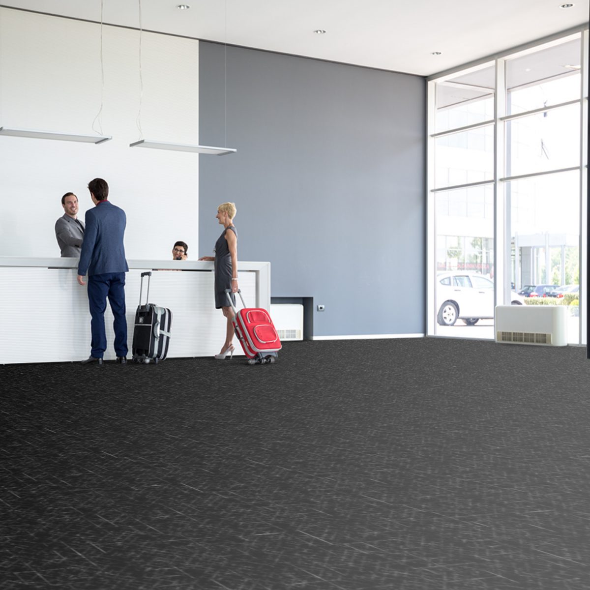 moquette anthracite a coller premium balsan photo ambiance