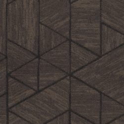 Moquette balsan marron en velours avec motifs.