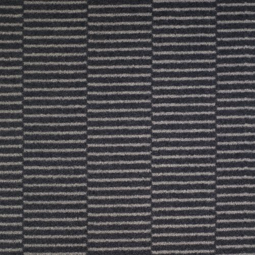 Moquette velours balsan grise avec motif rayures, à coller.