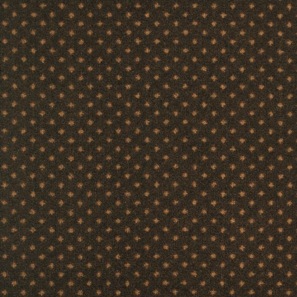 Balsan, moquette marron en velours, motif à points.