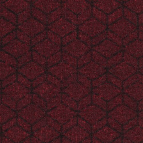 moquette rouge en velours motif cube, balsan
