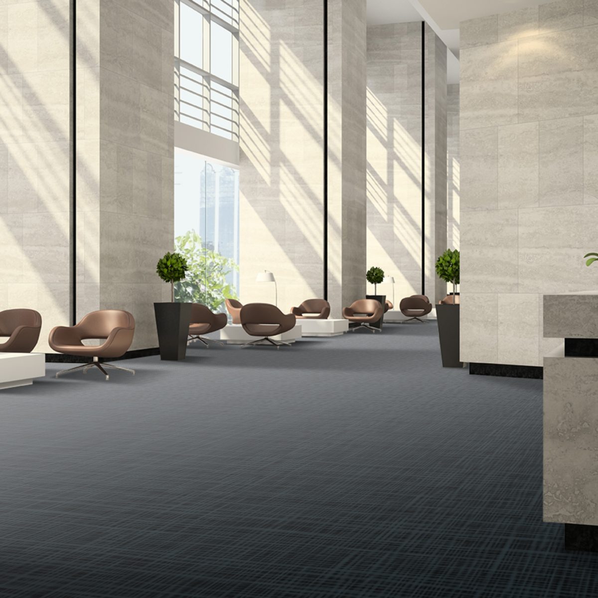 moquette noir balsan velours a coller photo ambiance hall hotel