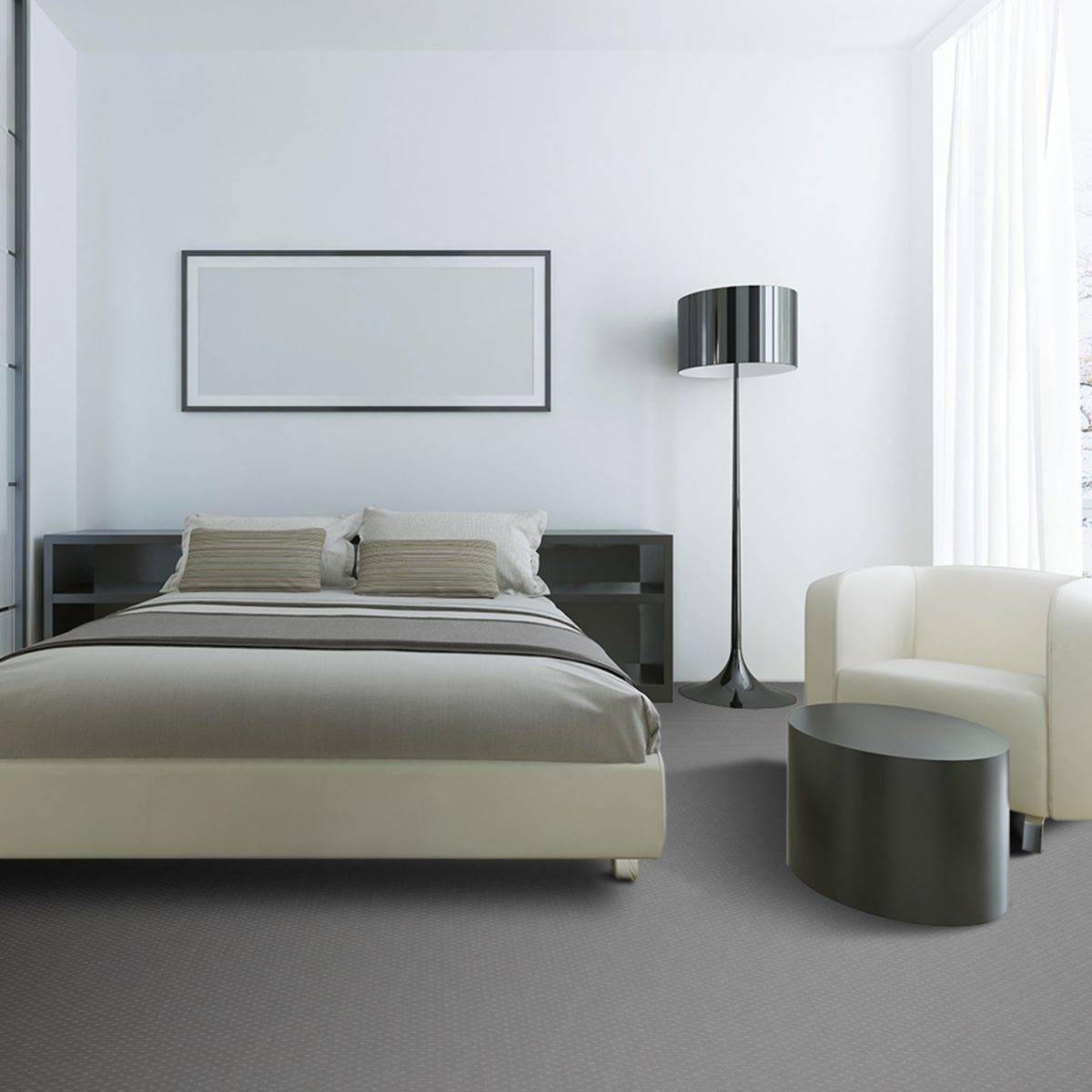 moquette noir haut de gamme balsan a coller photo ambiance