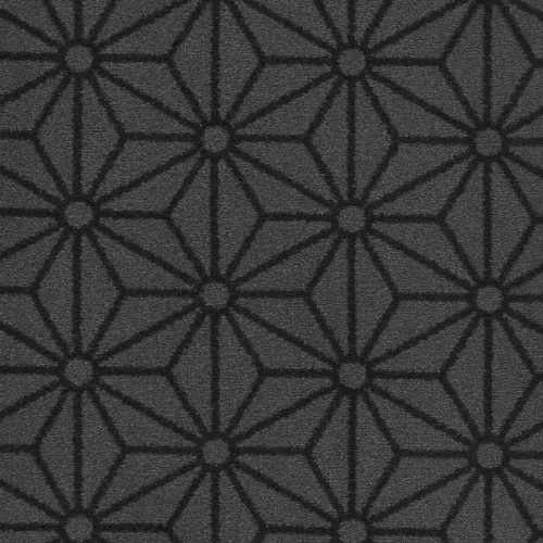 Moquette noire en velours avec un motif. A coller.