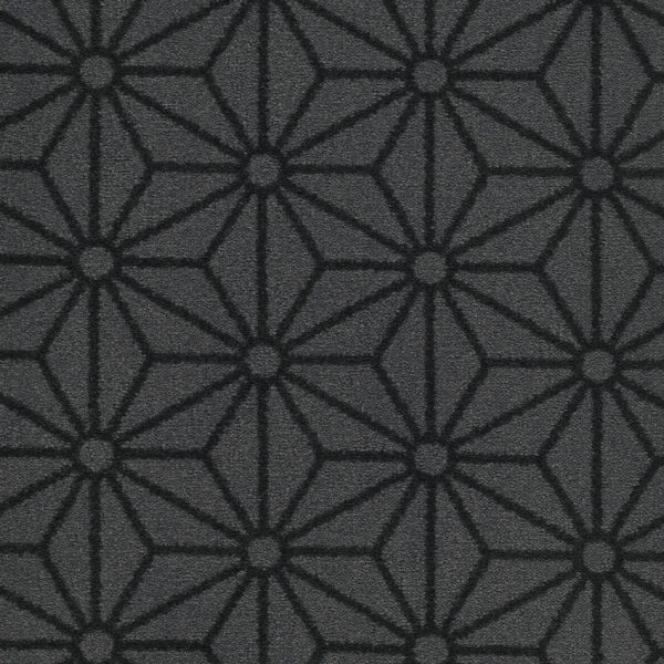 Moquette noire en velours avec un motif. A coller.