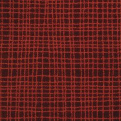 Moquette en velours rouge rayée, balsan.