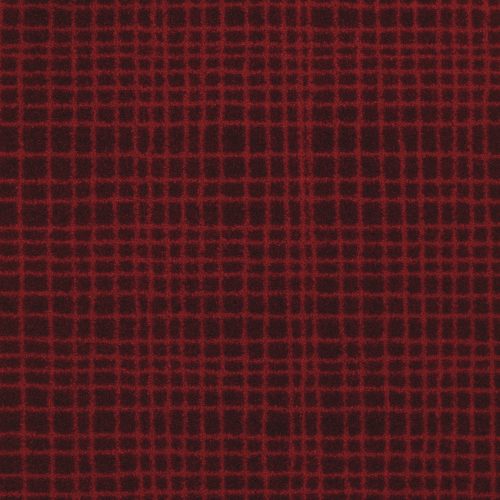Sol textile, moquette rouge avec rayures balsan.