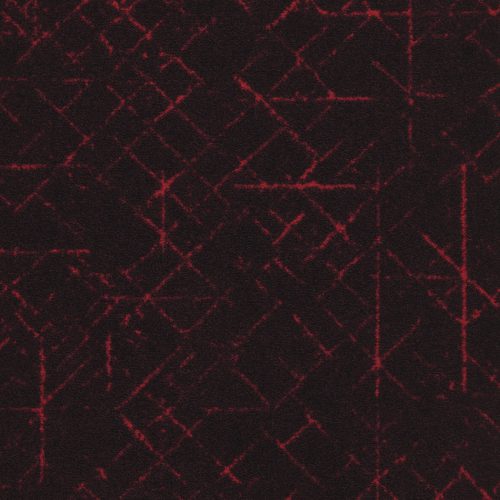 Moquette noire et rouge en velours, à coller, Balsan