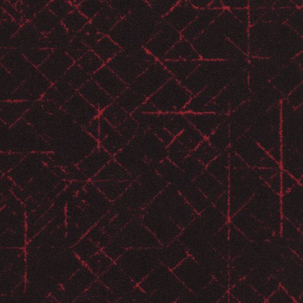 Moquette noire et rouge en velours, à coller, Balsan