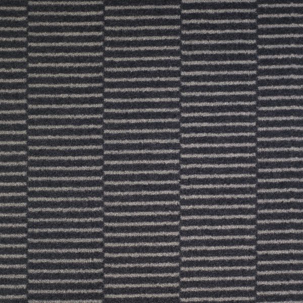 Moquette motif rayures anthracite à coller balsan.