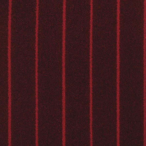 Moquette velours rouge motif rayures, balsan.