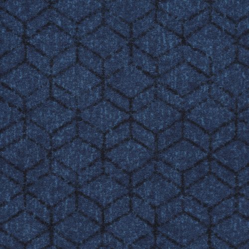 Moquette bleue avec motif en cube, balsan