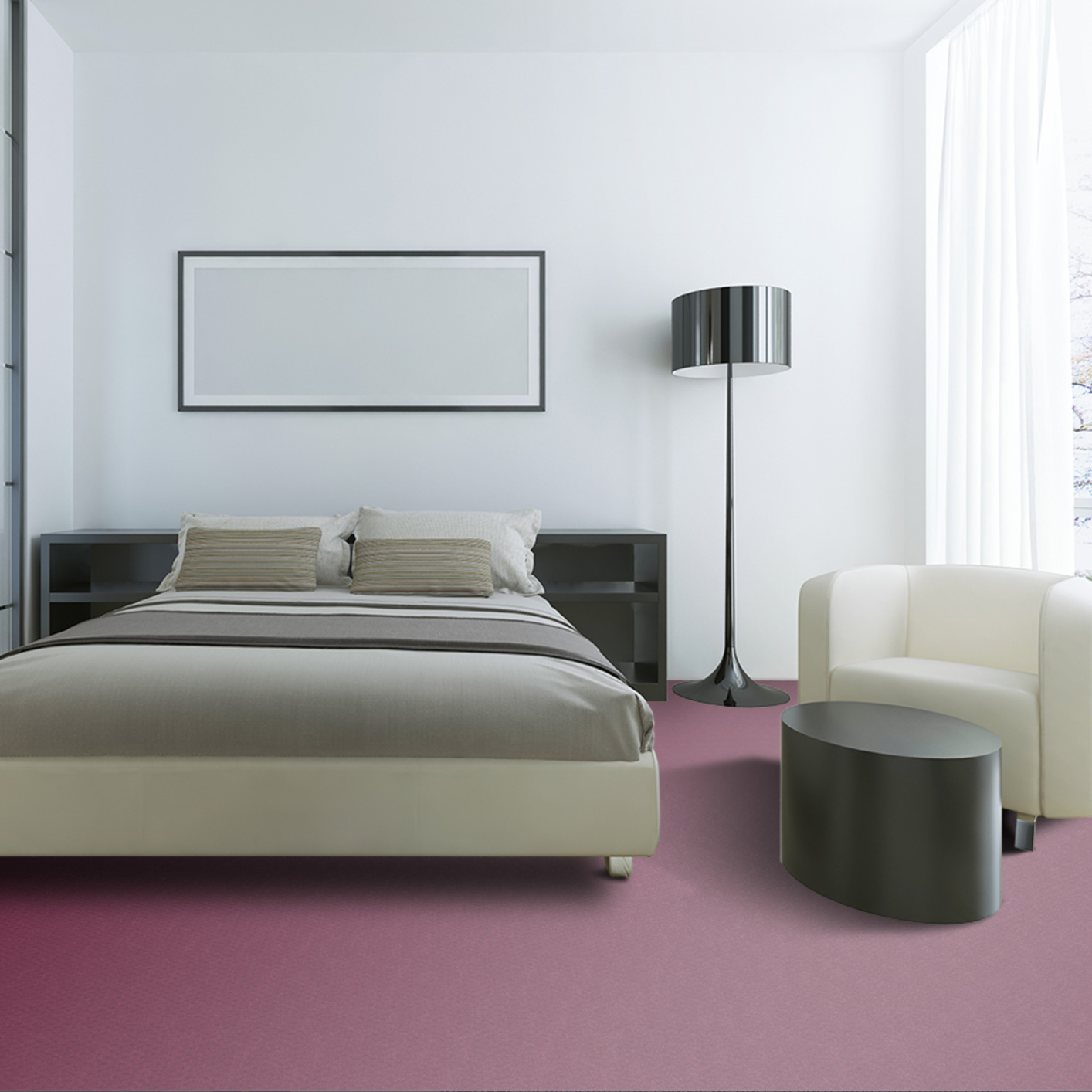 moquette haut de gamme balsan rouge à points noirs