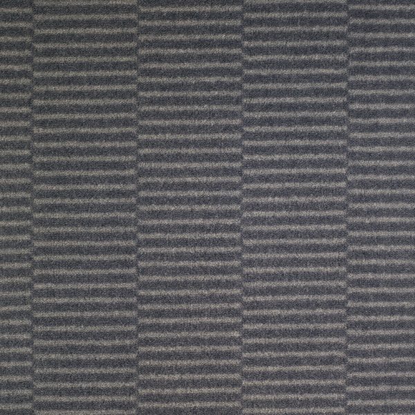 Moquette velours couleur ardoise motif rayé balsan.