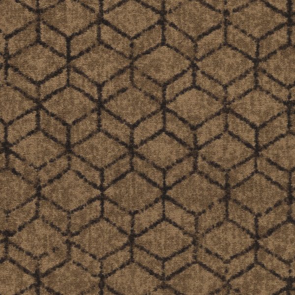 Balsan moquette en velours beige avec motif en cube