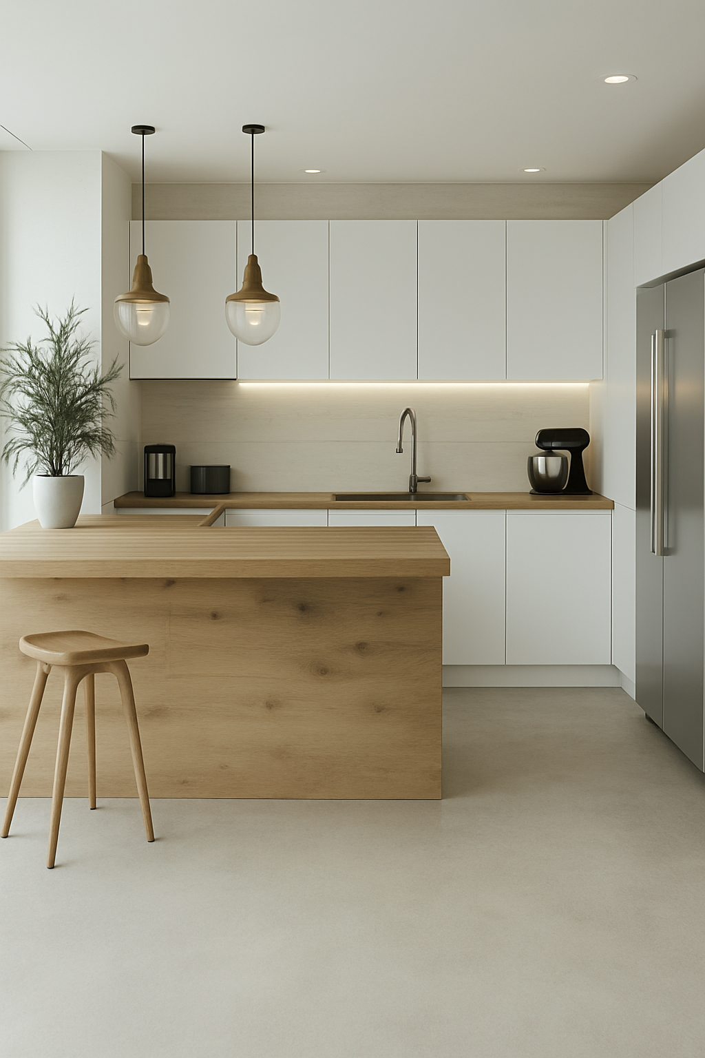 Ambiance dans une cuisine avec un sol vinyle marar stone K92.png