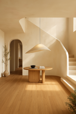 Sol bois Marar K04 dans une pièce minimaliste claire