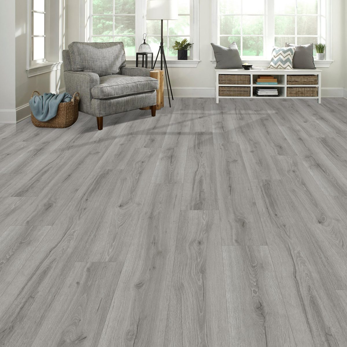 lames vinyle kalinafloor aspect chene gris photo