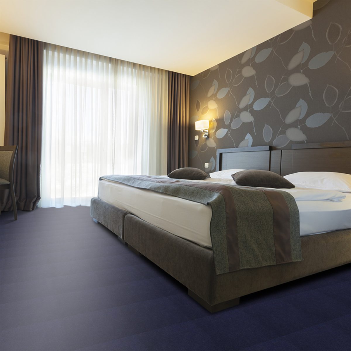 balsan moquette bleue velours haut de gamme photo ambiance
