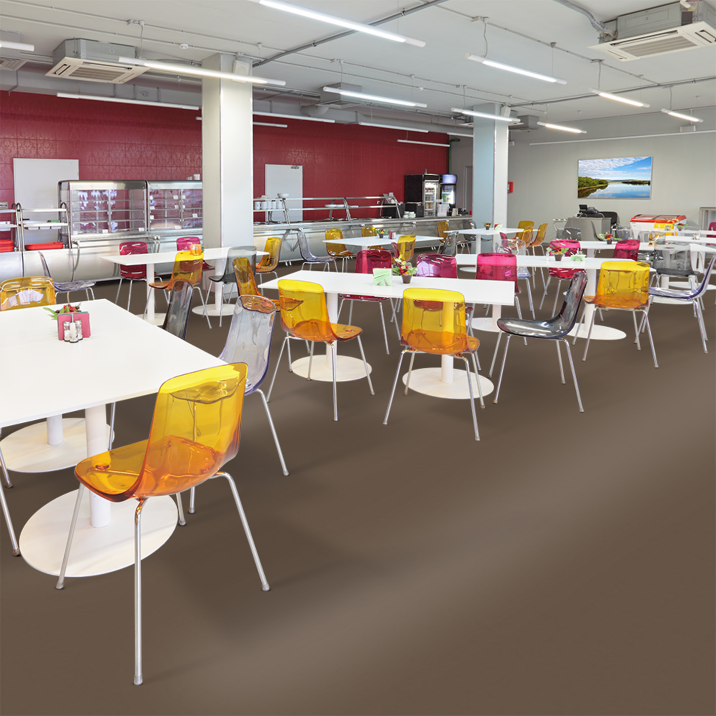 Sol moquette épaisse velours à coller balsan déco marron 778