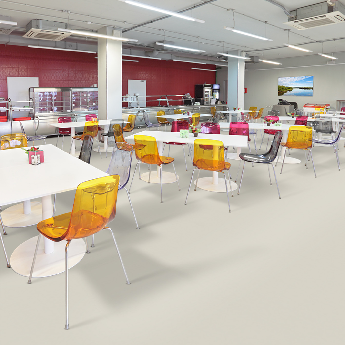 Sol moquette épaisse velours à coller balsan déco beige 008