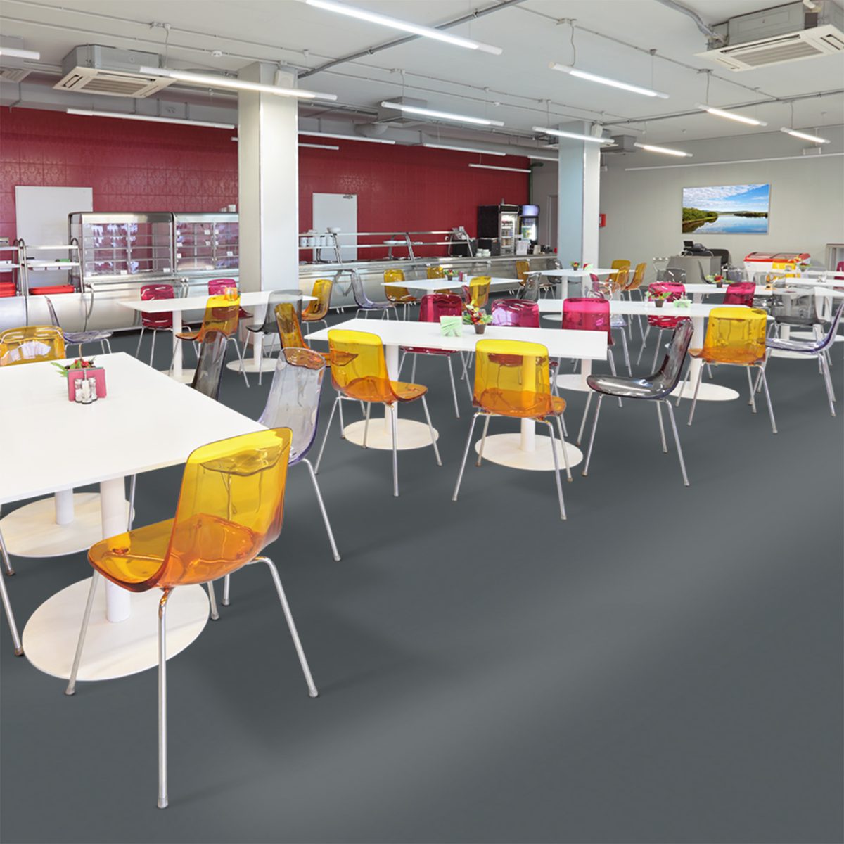 moquette grise a coller balsan robuste velours mise en scene
