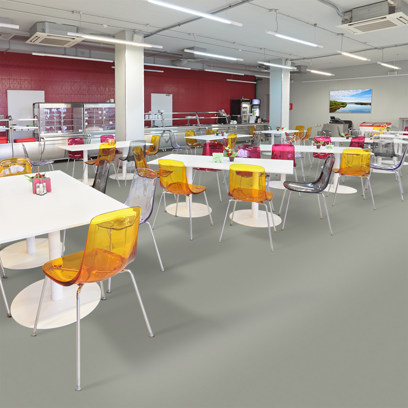 Sol moquette épaisse velours à coller balsan déco grisé