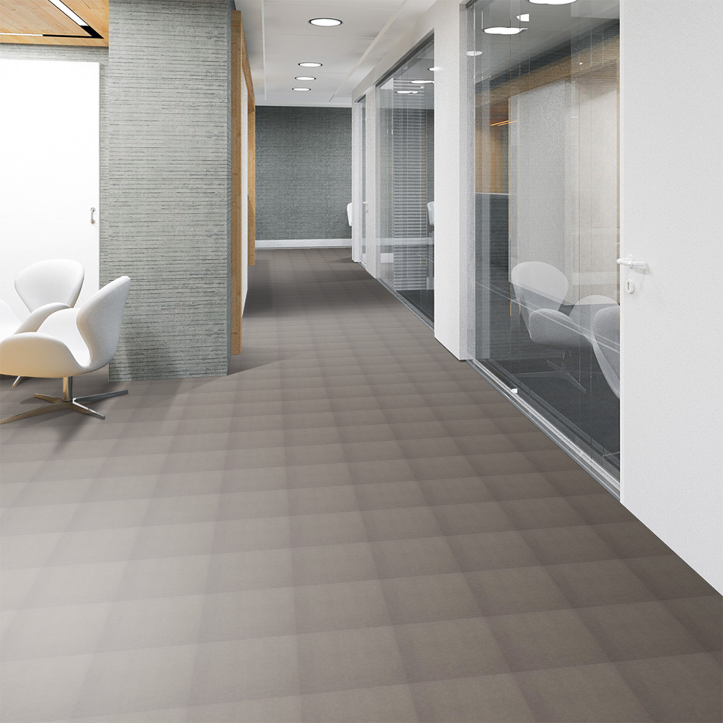 Locaux professionnels avec moquette aspect velours Balsan Grand Palais Marron 970