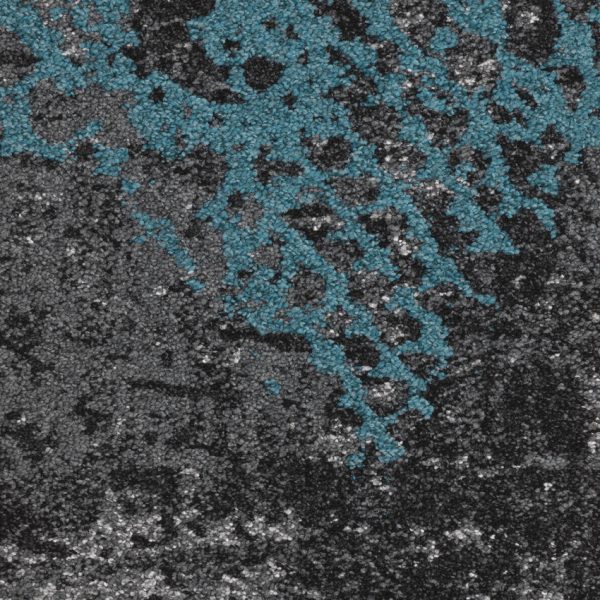 Moquette velours à motif à coller - Balsan Ilda 991 - Bleu (Échantillon)