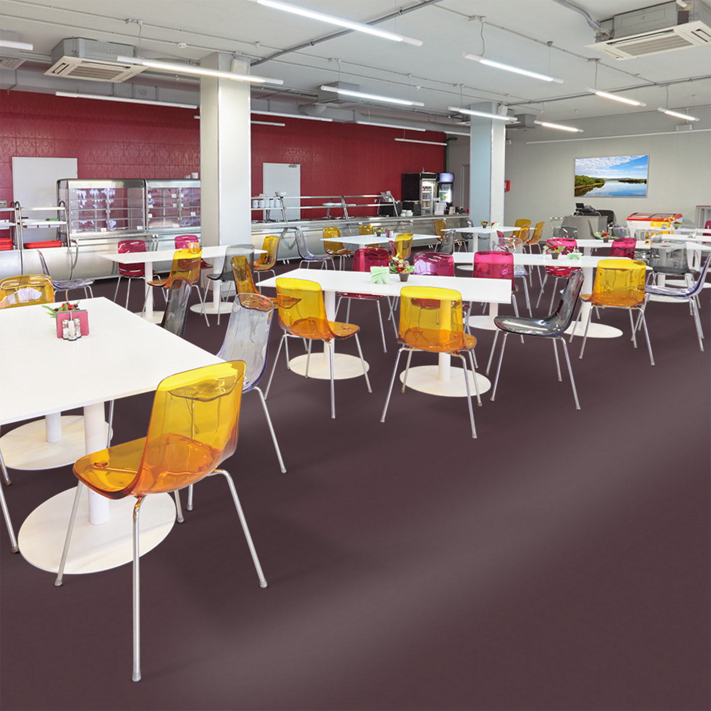 Sol moquette velours à coller coloris violet 598