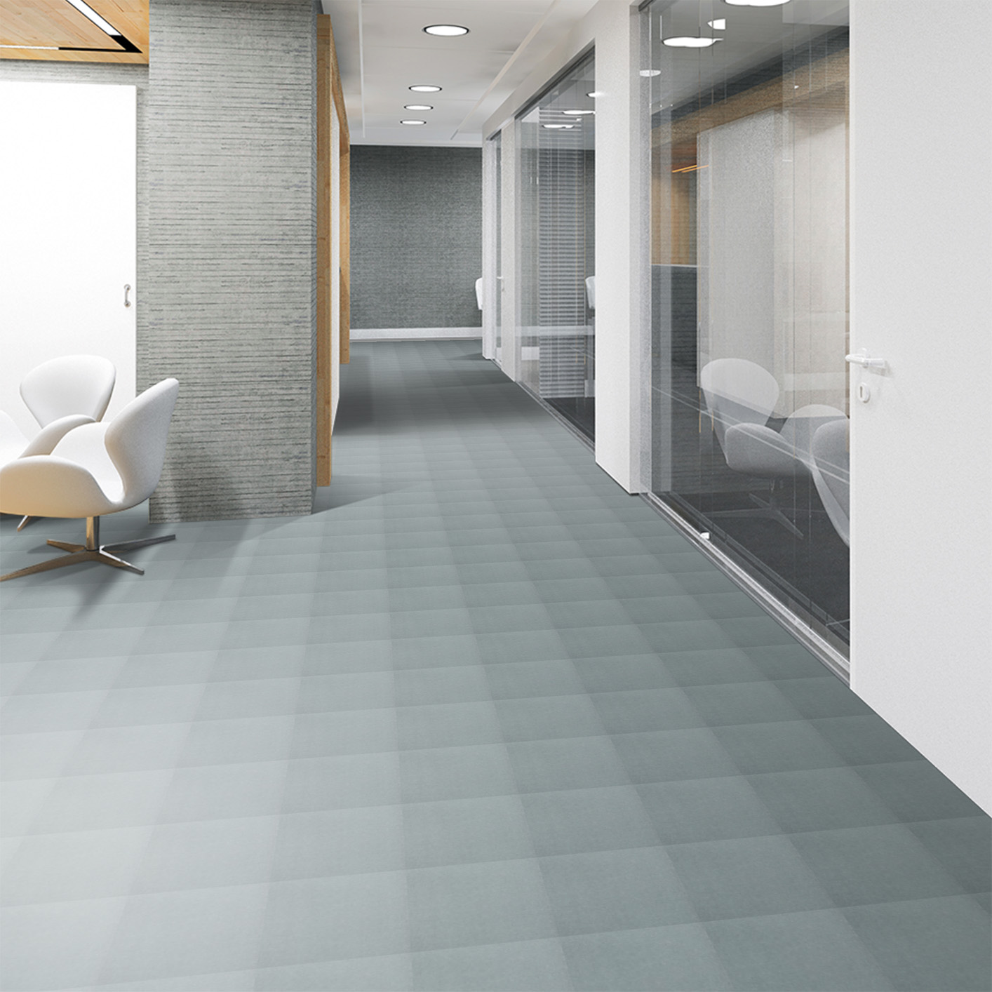 Locaux professionnels avec moquette aspect velours Balsan Grand Palais Vert 160