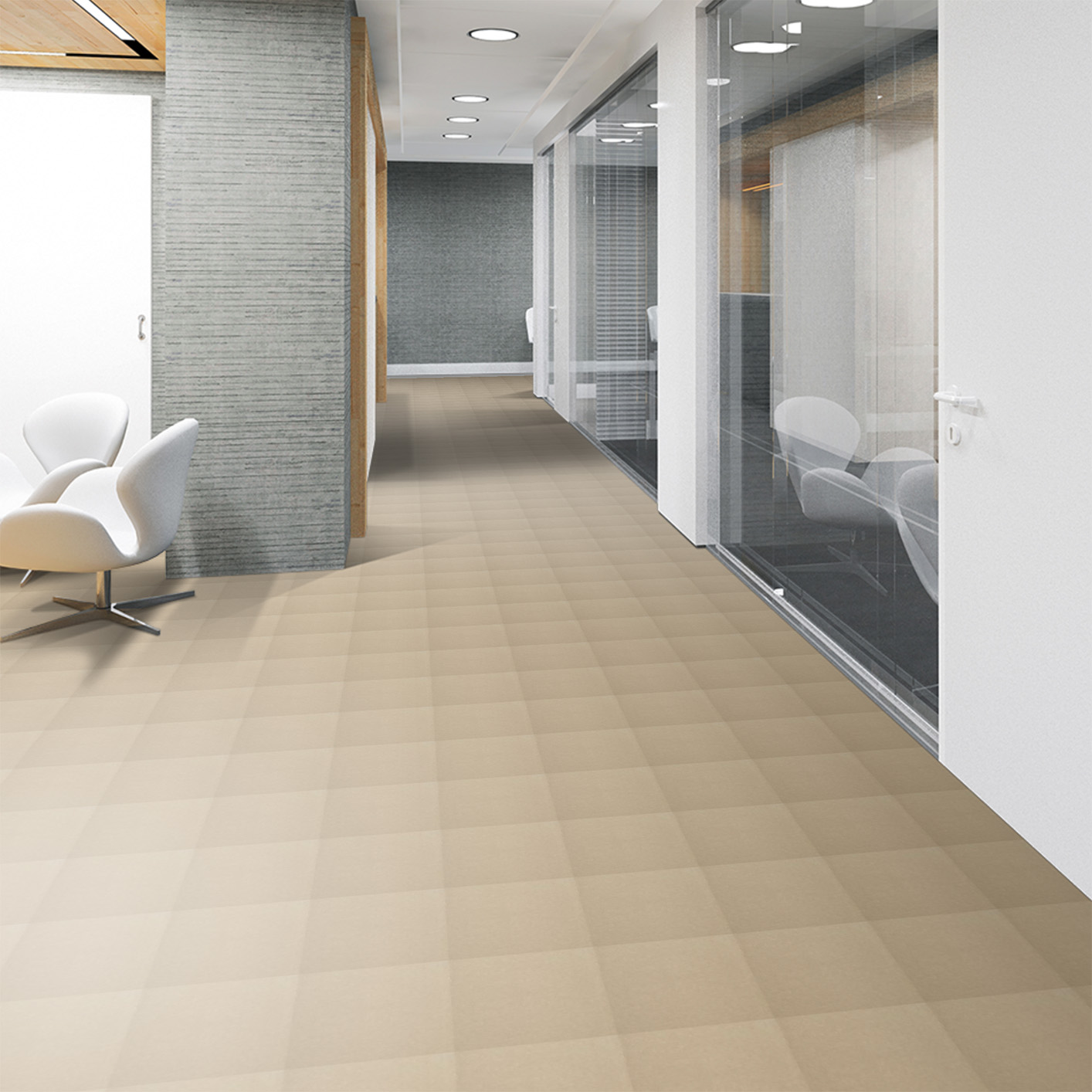 Locaux professionnels avec moquette aspect velours Balsan Grand Palais Beige 650