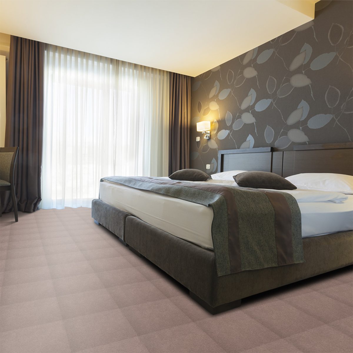sol marron moquette isolante balsan velours mise en situation