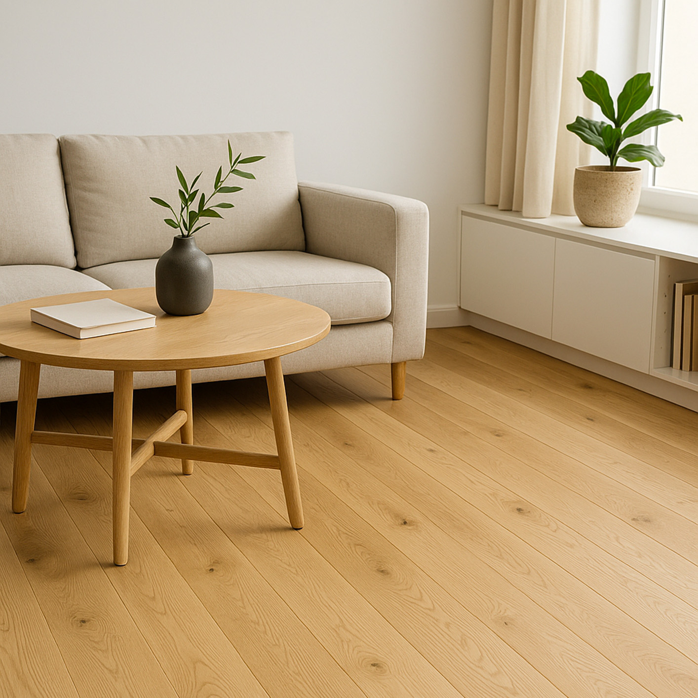 parquet massif chene de lest 12mm epaisseur chene fonce photo ambiance salon